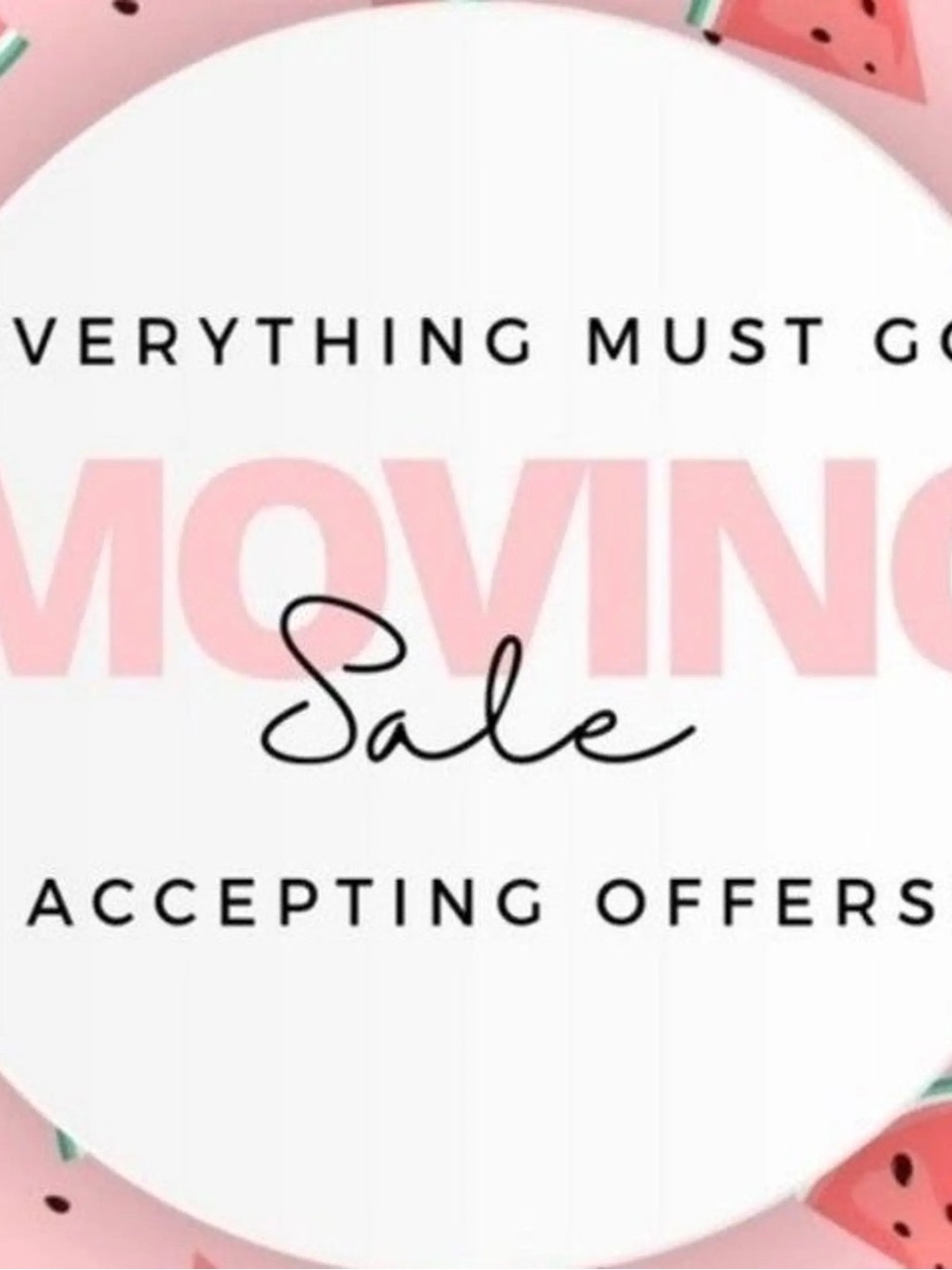 Moving Sale